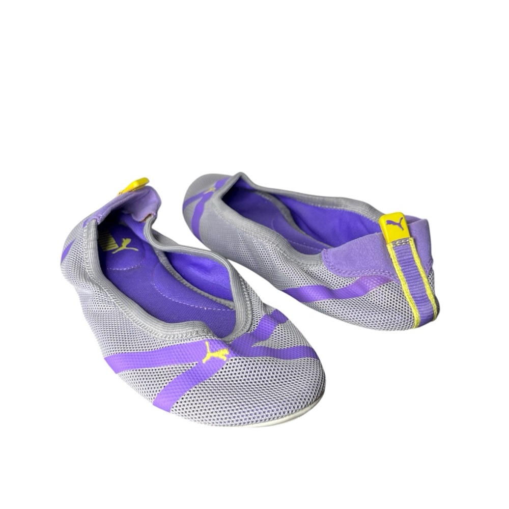 Vintage Y2K Puma Purple Mesh Axel Foldable Sporty Ballet Flats Size 8